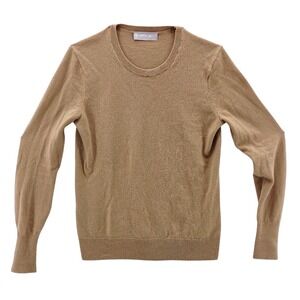 Everlane Cashmere Slim Tan Crew Sweater - Size Small